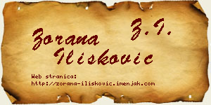 Zorana Ilišković vizit kartica